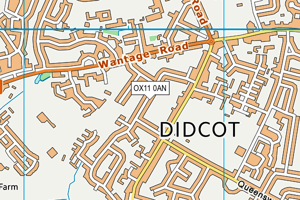 OX11 0AN map - OS VectorMap District (Ordnance Survey)