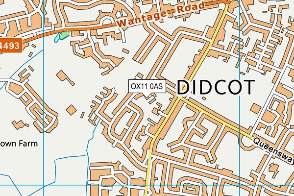 OX11 0AS map - OS VectorMap District (Ordnance Survey)