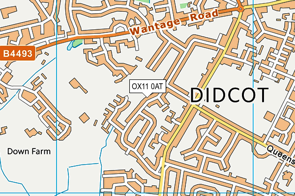 OX11 0AT map - OS VectorMap District (Ordnance Survey)