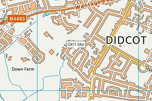 OX11 0AU map - OS VectorMap District (Ordnance Survey)