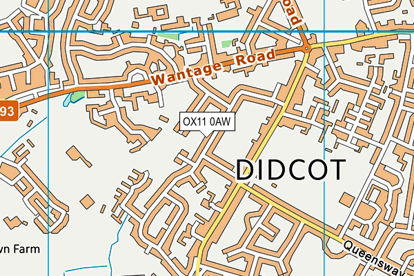 OX11 0AW map - OS VectorMap District (Ordnance Survey)