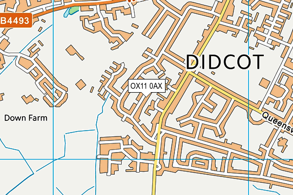 OX11 0AX map - OS VectorMap District (Ordnance Survey)