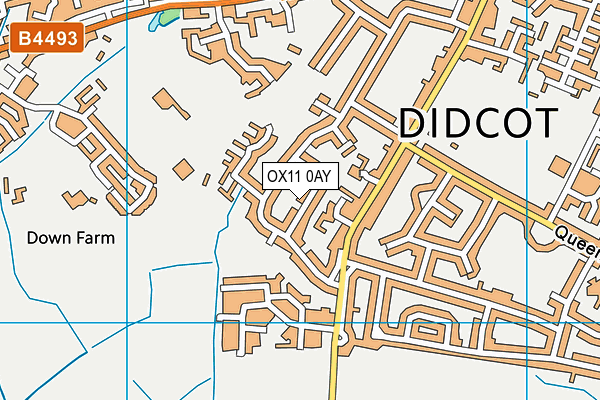 OX11 0AY map - OS VectorMap District (Ordnance Survey)