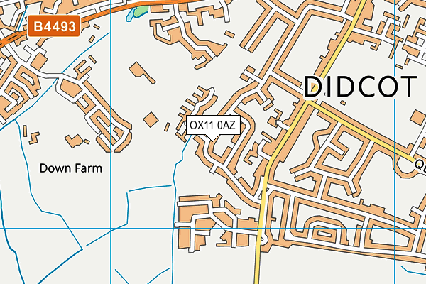 OX11 0AZ map - OS VectorMap District (Ordnance Survey)