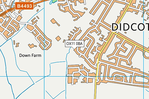 OX11 0BA map - OS VectorMap District (Ordnance Survey)