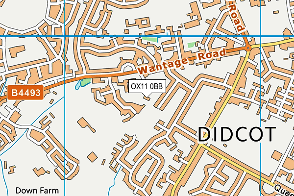 OX11 0BB map - OS VectorMap District (Ordnance Survey)