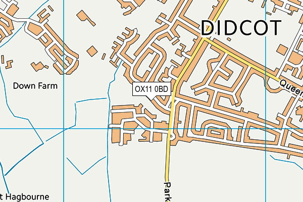 OX11 0BD map - OS VectorMap District (Ordnance Survey)