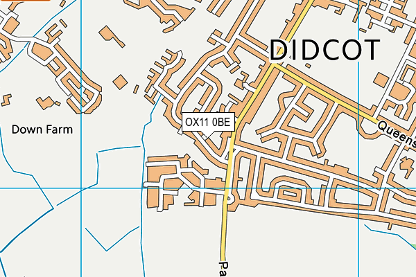 OX11 0BE map - OS VectorMap District (Ordnance Survey)