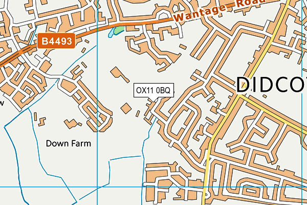 OX11 0BQ map - OS VectorMap District (Ordnance Survey)