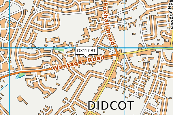 OX11 0BT map - OS VectorMap District (Ordnance Survey)
