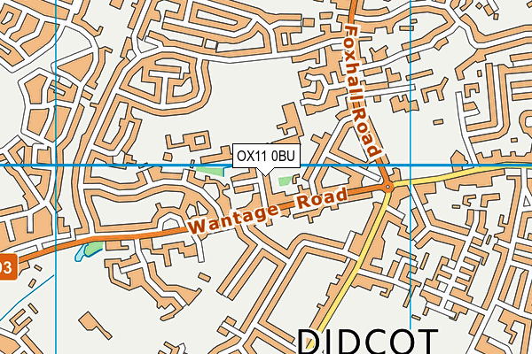 OX11 0BU map - OS VectorMap District (Ordnance Survey)