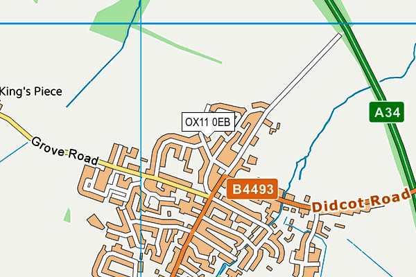 OX11 0EB map - OS VectorMap District (Ordnance Survey)