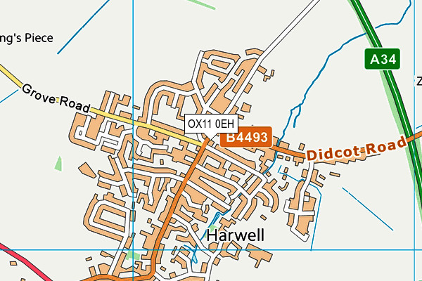 OX11 0EH map - OS VectorMap District (Ordnance Survey)