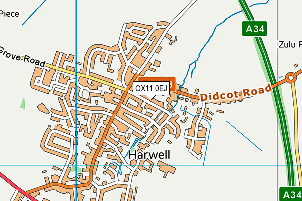 OX11 0EJ map - OS VectorMap District (Ordnance Survey)