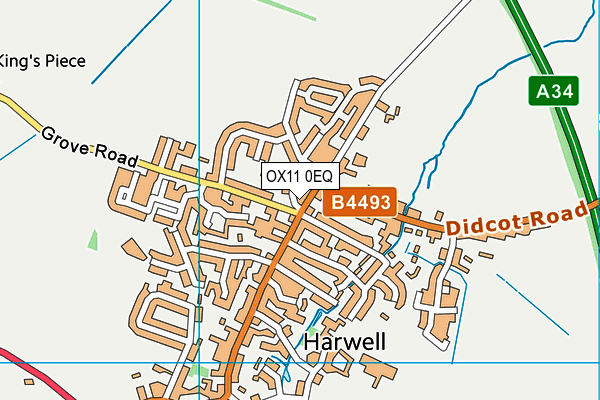 OX11 0EQ map - OS VectorMap District (Ordnance Survey)