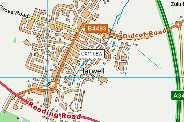 OX11 0EW map - OS VectorMap District (Ordnance Survey)