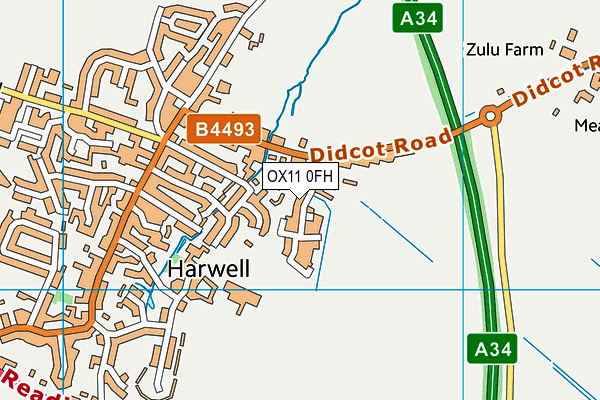 OX11 0FH map - OS VectorMap District (Ordnance Survey)