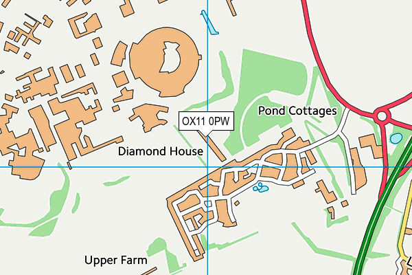 OX11 0PW map - OS VectorMap District (Ordnance Survey)