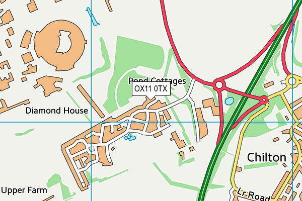OX11 0TX map - OS VectorMap District (Ordnance Survey)