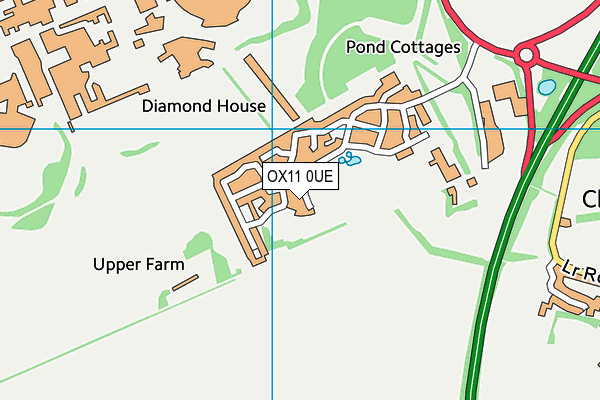 OX11 0UE map - OS VectorMap District (Ordnance Survey)