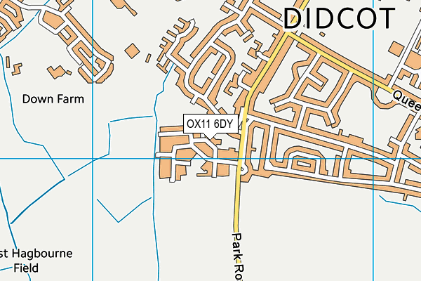 OX11 6DY map - OS VectorMap District (Ordnance Survey)