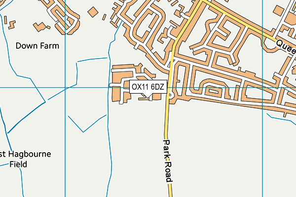 OX11 6DZ map - OS VectorMap District (Ordnance Survey)