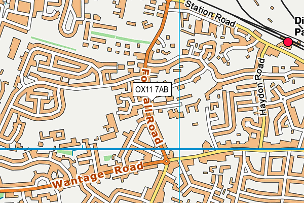 OX11 7AB map - OS VectorMap District (Ordnance Survey)