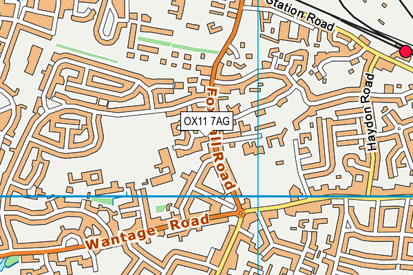 OX11 7AG map - OS VectorMap District (Ordnance Survey)