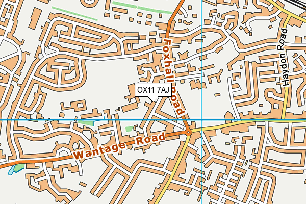 OX11 7AJ map - OS VectorMap District (Ordnance Survey)
