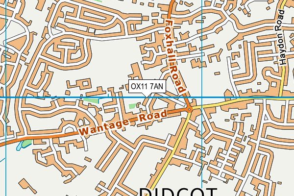 OX11 7AN map - OS VectorMap District (Ordnance Survey)