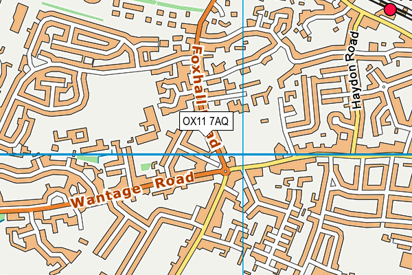 OX11 7AQ map - OS VectorMap District (Ordnance Survey)