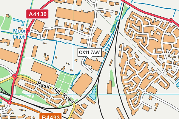 OX11 7AW map - OS VectorMap District (Ordnance Survey)