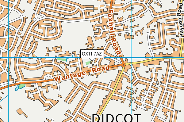 OX11 7AZ map - OS VectorMap District (Ordnance Survey)