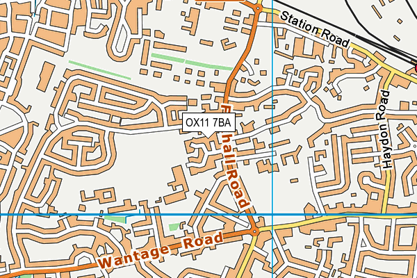 OX11 7BA map - OS VectorMap District (Ordnance Survey)