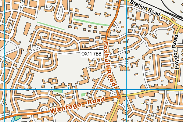 OX11 7BB map - OS VectorMap District (Ordnance Survey)