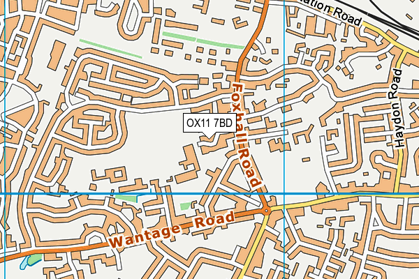 OX11 7BD map - OS VectorMap District (Ordnance Survey)