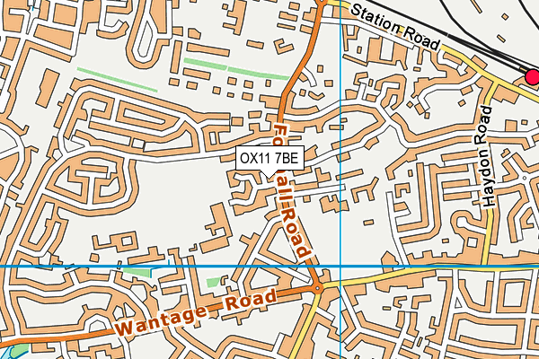 OX11 7BE map - OS VectorMap District (Ordnance Survey)