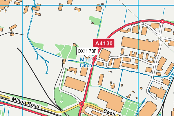 OX11 7BF map - OS VectorMap District (Ordnance Survey)