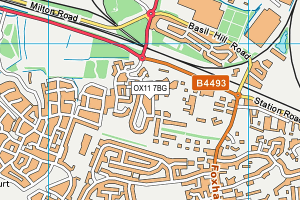 OX11 7BG map - OS VectorMap District (Ordnance Survey)