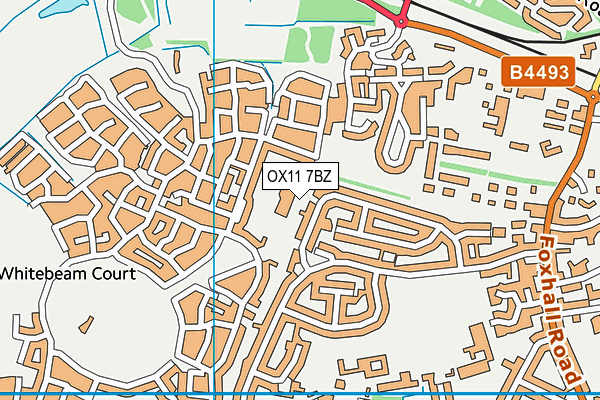 OX11 7BZ map - OS VectorMap District (Ordnance Survey)