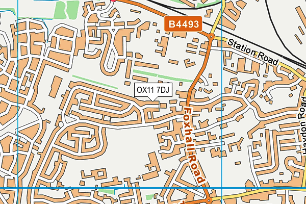 OX11 7DJ map - OS VectorMap District (Ordnance Survey)