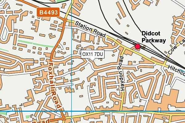 OX11 7DU map - OS VectorMap District (Ordnance Survey)