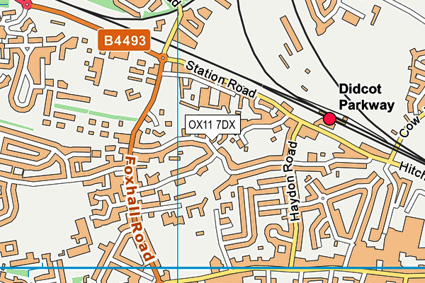OX11 7DX map - OS VectorMap District (Ordnance Survey)