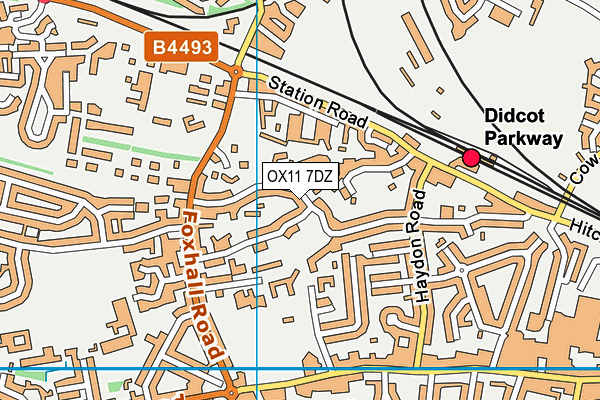 OX11 7DZ map - OS VectorMap District (Ordnance Survey)