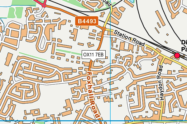 OX11 7EB map - OS VectorMap District (Ordnance Survey)