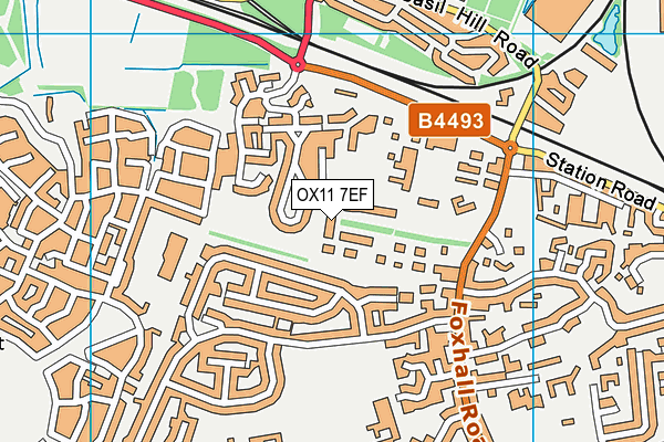 OX11 7EF map - OS VectorMap District (Ordnance Survey)