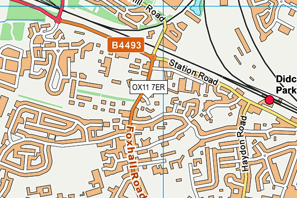 OX11 7ER map - OS VectorMap District (Ordnance Survey)