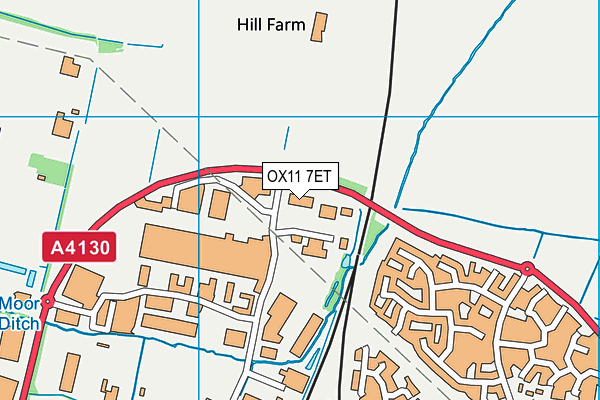 OX11 7ET map - OS VectorMap District (Ordnance Survey)