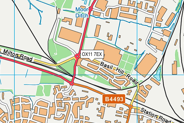 OX11 7EX map - OS VectorMap District (Ordnance Survey)