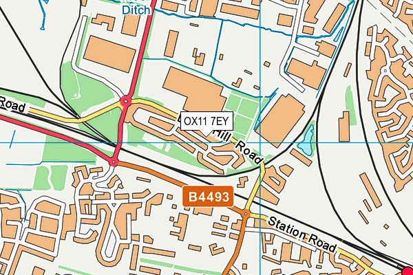 OX11 7EY map - OS VectorMap District (Ordnance Survey)